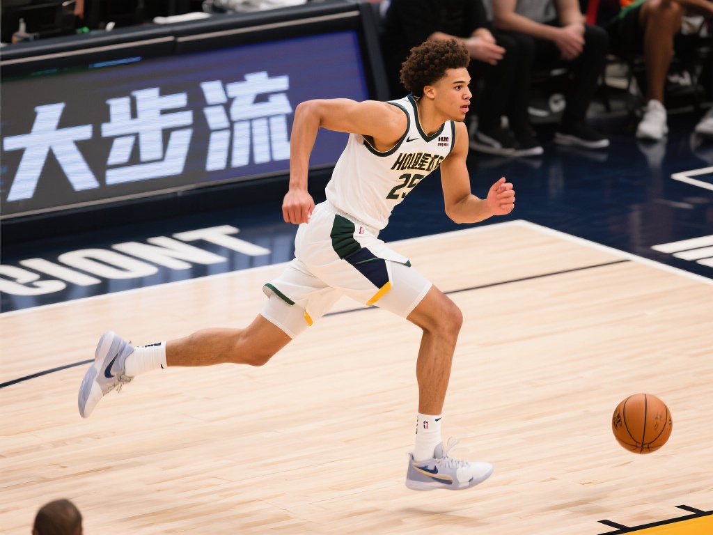 霍姆格伦大步流星强势反击上篮一气呵成 篮球的竞争形态已从传统定位战逐渐向快节奏